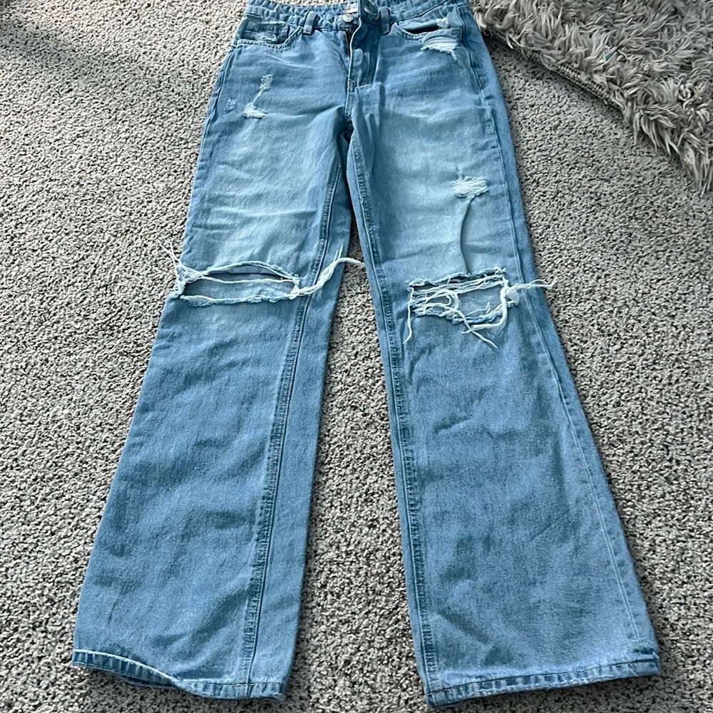 flared mom jeans
